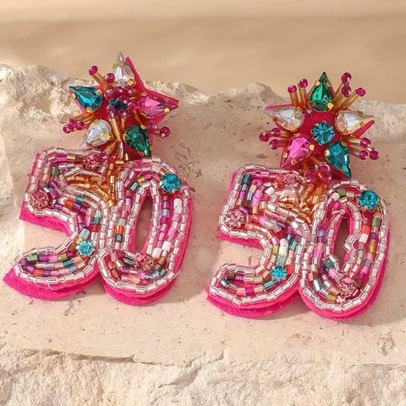 ✨HOST PICK!✨Bellini Pink Beaded Birthday Earrings - Picture 2 of 4